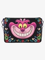 Loungefly Disney Alice in Wonderland Cheshire Cat Floral Crossbody Bag