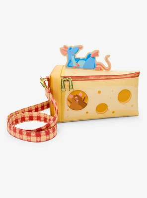 Loungefly Disney Pixar Ratatouille Remy & Emile Cheese Wedge  Figural Crossbody Bag