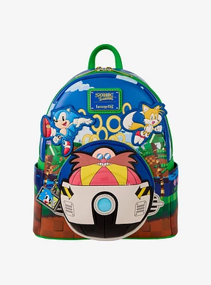 Loungefly Sonic the Hedgehog Doctor Eggman Scene Light-Up Mini Backpack