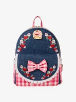 Loungefly Strawberry Shortcake Denim Gingham Mini Backpack
