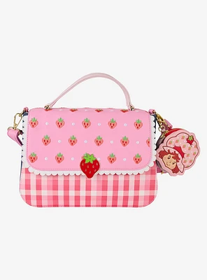 Loungefly Strawberry Shortcake Gingham Strawberries Crossbody Bag with Coin Purse
