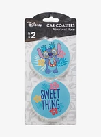 Disney Lilo & Stitch Sweet Thing Blue Car Coaster Set