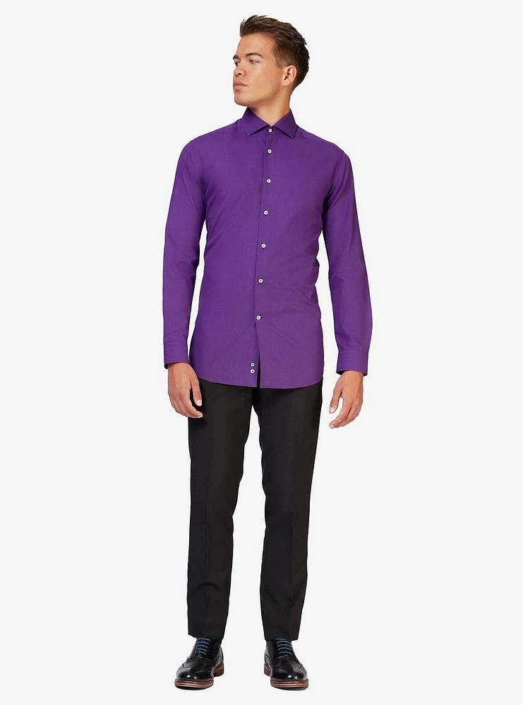 Purple Prince Long Sleeve Button-Up Shirt