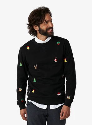 Christmas Icons Black Sweater