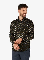 Shiny Polka Star Long Sleeve Button-Up Shirt