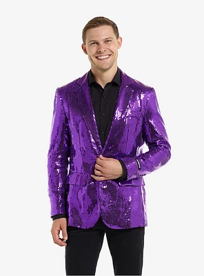 Sequins Purple Blazer