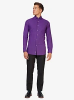 Purple Prince Long Sleeve Button-Up Shirt