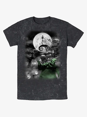 Disney The Nightmare Before Christmas Night Sky Moon Mineral Wash T-Shirt