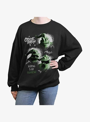 Disney The Nightmare Before Christmas Oogie Boogie My Business Womens Oversized Sweatshirt