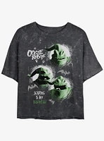 Disney The Nightmare Before Christmas Oogie Boogie My Business Womens Mineral Wash Crop T-Shirt