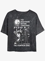 Disney The Nightmare Before Christmas Jack Womens Mineral Wash Crop T-Shirt