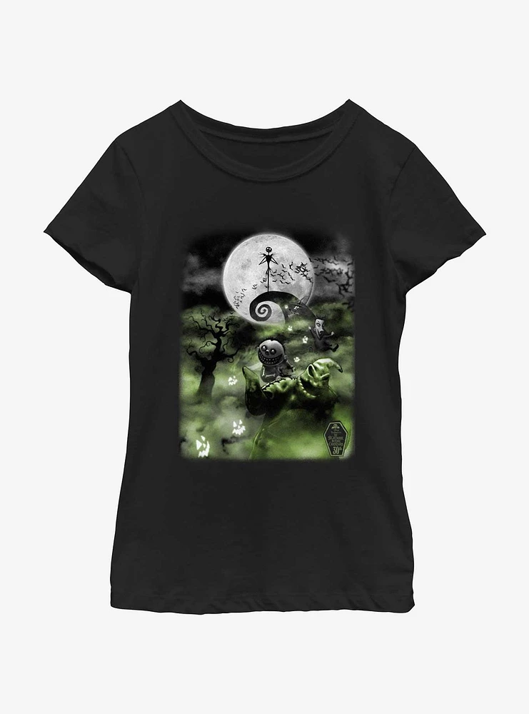 Disney The Nightmare Before Christmas Scary Night Youth Girls T-Shirt