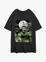 Disney The Nightmare Before Christmas Scary Night Womens Oversized T-Shirt