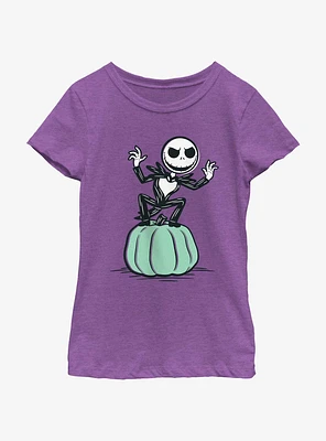 Disney The Nightmare Before Christmas Jack Pumpkin Youth Girls T-Shirt