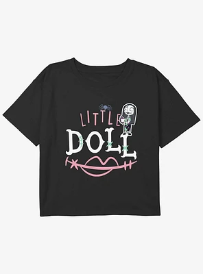 Disney The Nightmare Before Christmas Little Doll Youth Girls Boxy Crop T-Shirt