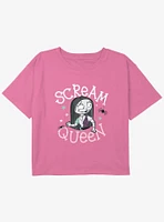 Disney The Nightmare Before Christmas Scream Queen Youth Girls Boxy Crop T-Shirt