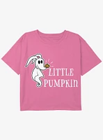 Disney The Nightmare Before Christmas Little Pumpkin Youth Girls Boxy Crop T-Shirt