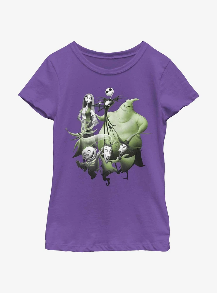 Disney The Nightmare Before Christmas Groupshot Youth Girls T-Shirt