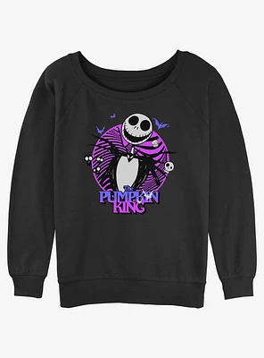 Disney The Nightmare Before Christmas Pumpkin King Jack Womens Slouchy Sweatshirt