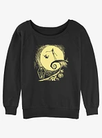 Disney The Nightmare Before Christmas Moon Friends Womens Slouchy Sweatshirt