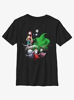 Disney The Nightmare Before Christmas Character Groupshot Neon Youth T-Shirt