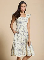 Disney Winnie the Pooh Hundred Acre Wood Smock Midi Dress