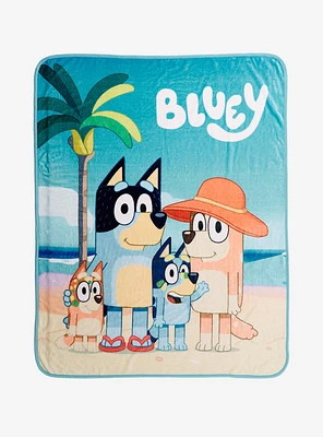 Bluey Heeler Family Beach Throw Blanket — BoxLunch Exclusive