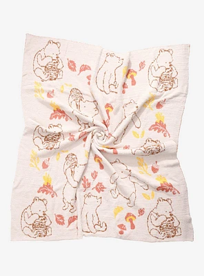 Disney Winnie the Pooh Leaves & Pooh Bear Allover Print Feather Knit Throw - BoxLunch Exclusive