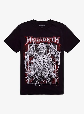 Megadeth Vic Rattlehead Skeleton Wings T-Shirt