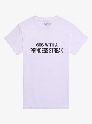 Charli XCX Brat 666 With A Princess Streak Boyfriend Fit Girls T-Shirt