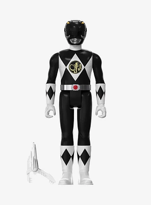 Super7 ReAction Mighty Morphin Power Rangers Black Ranger Figure (SDCC Triangle Box Edition)