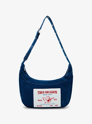 True Religion Logo Denim Hobo Bag