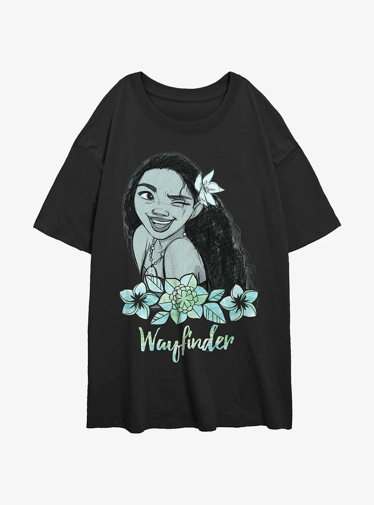 Disney Moana Wink Womens Oversized T-Shirt