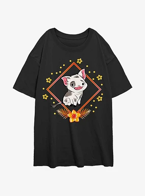 Disney Moana Pua Chinese New Year Womens Oversized T-Shirt