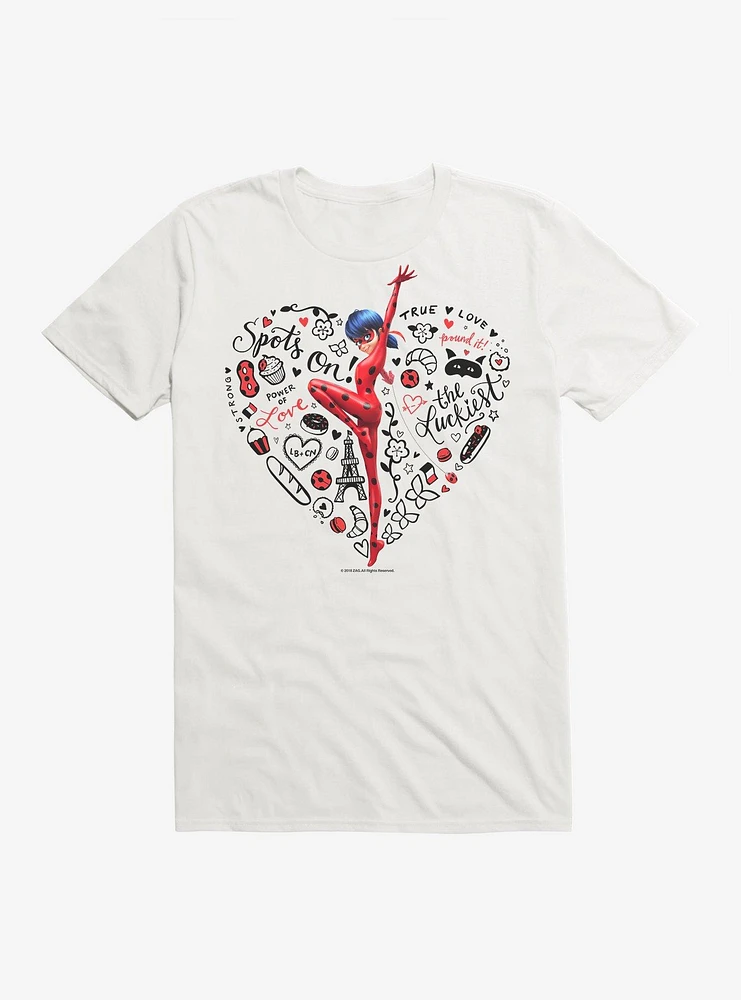 Miraculous: Tales of Ladybug & Cat Noir Heart Collage T-Shirt