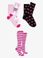 Pink Halloween 3-Pair Sock Bundle