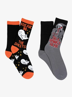 Talk Spooky to Me 2-Pair Unisex Crew Socks