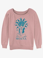 Disney Moana Sun And Stars Womens Slouchy Sweatshirt