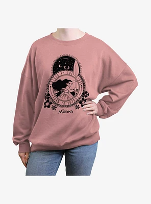 Disney Moana Guided By The Stars Womens Oversized Sweatshirt