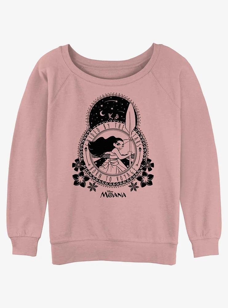 Disney Moana Guided By The Stars Womens Slouchy Sweatshirt