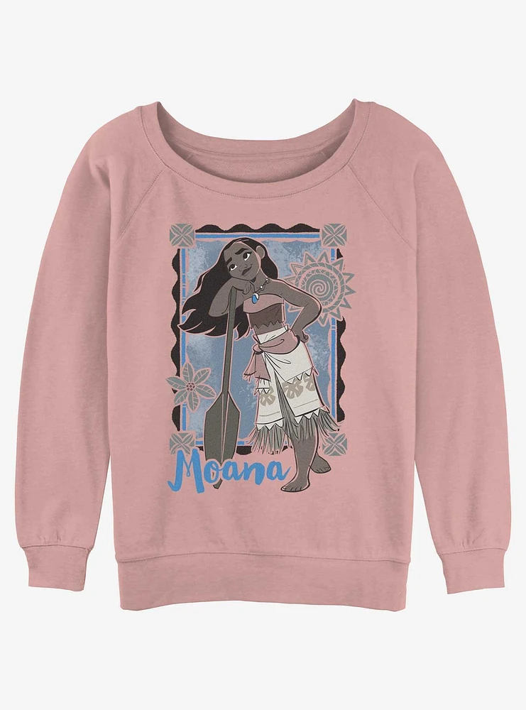 Disney Moana Lean Pose Womens Slouchy Sweatshirt