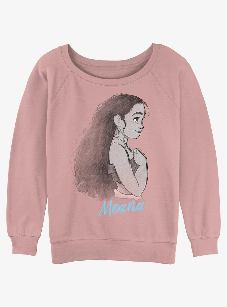 Disney Moana Profile Womens Slouchy Sweatshirt