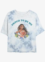 Disney Moana Proud To Be Me Womens Tie-Dye Crop T-Shirt