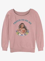 Disney Moana Proud To Be Me Womens Slouchy Sweatshirt