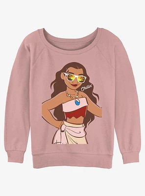 Disney Moana Beach Pose Womens Slouchy Sweatshirt