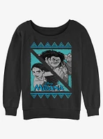 Disney Moana With Maui Womens Slouchy Sweatshirt