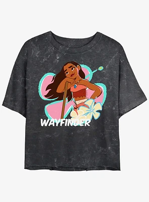 Disney Moana Wayfinder Womens Mineral Wash Crop T-Shirt