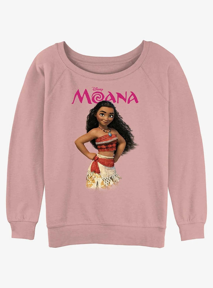 Disney Moana Pose Womens Slouchy Sweatshirt