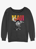 Disney Moana Maui Pose Womens Slouchy Sweatshirt