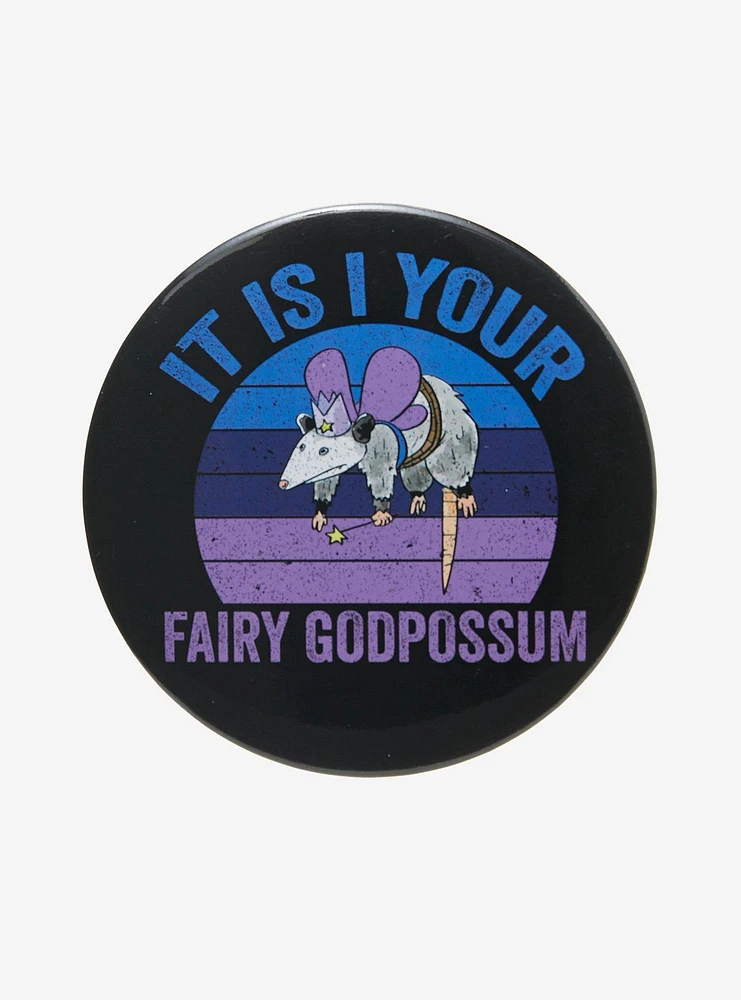 Fairy GodPossum 3 Inch Button